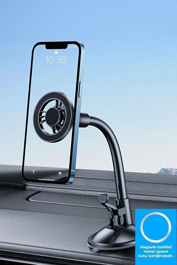 Güçlü Mıknatıslı Vantuzlu Araç Içi Telefon Tutucu